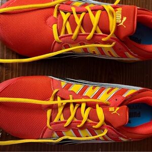 Asics Red and Yellow Running Shoes